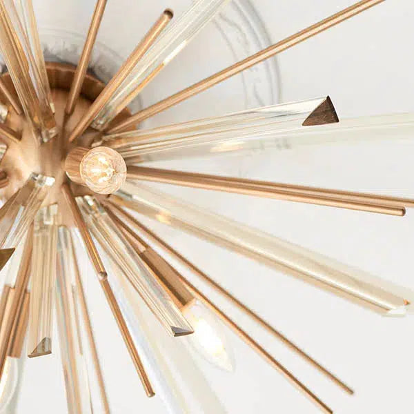 Rosa - Flush Light With Glass Shards