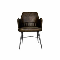 Rowan Leather Chair - Charcoal