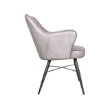 Rowan Leather Chair - Light Grey