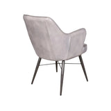 Rowan Leather Chair - Light Grey