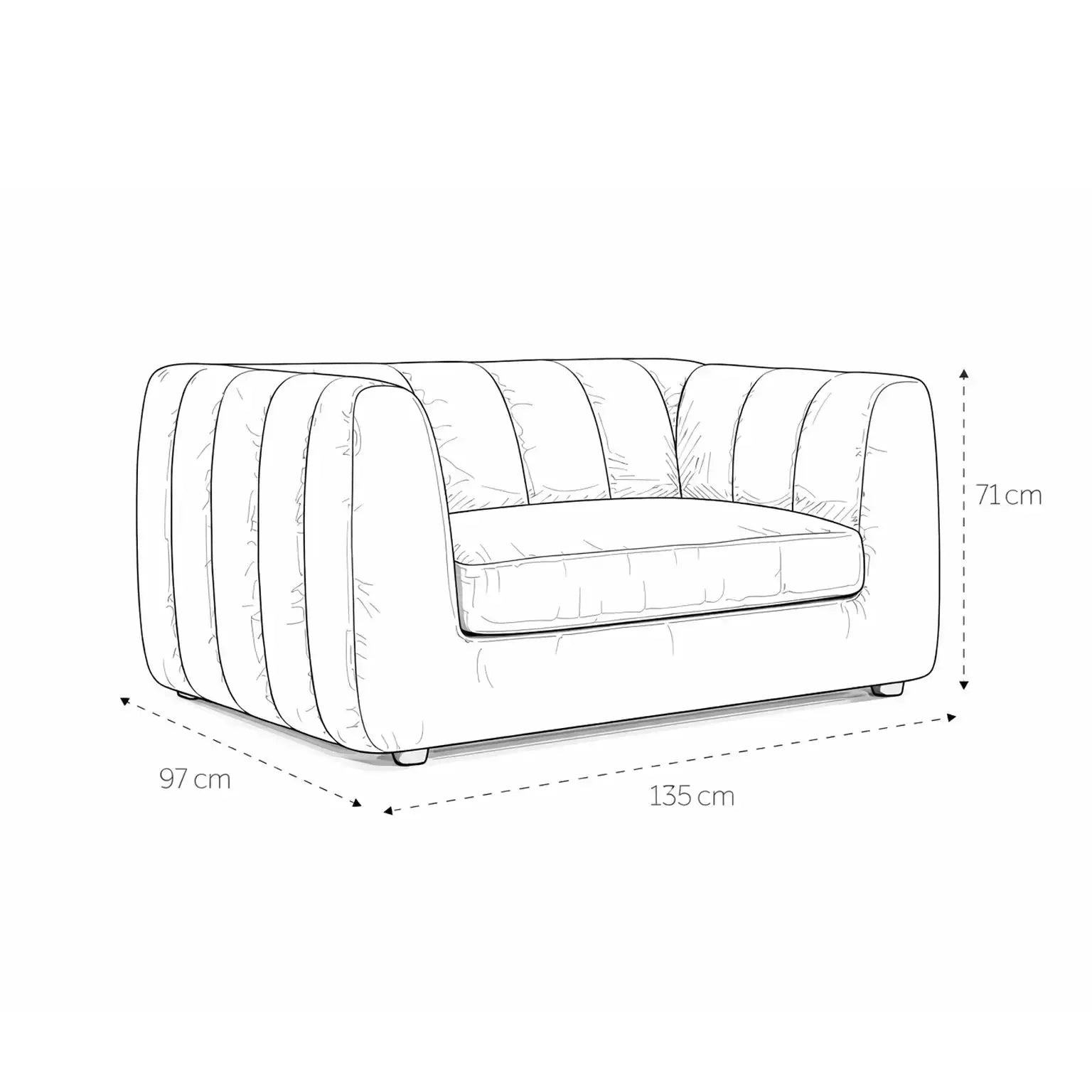 Roxy 1.5 Seater Sofa