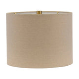 Sandshell Ceramic Lamp with Oatmeal Linen Shade