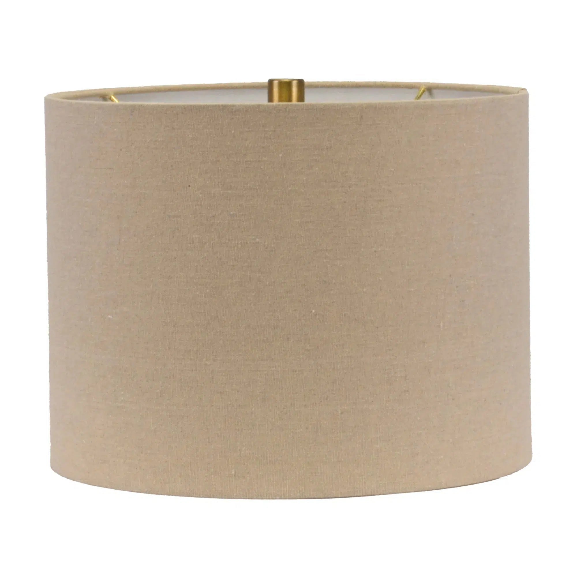 Sandshell Ceramic Lamp with Oatmeal Linen Shade