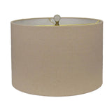 Sandshell Glass Lamp with Oatmeal Linen Shade