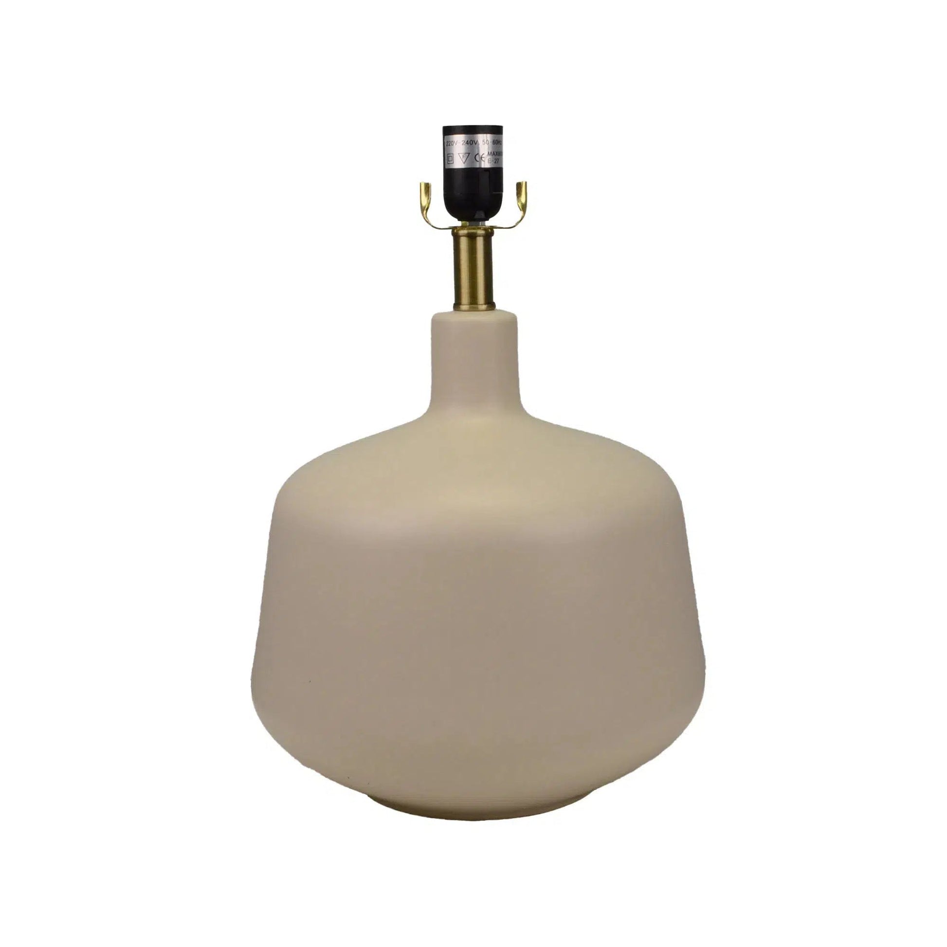 Sandshell Lamp with Oatmeal Linen Shade 1