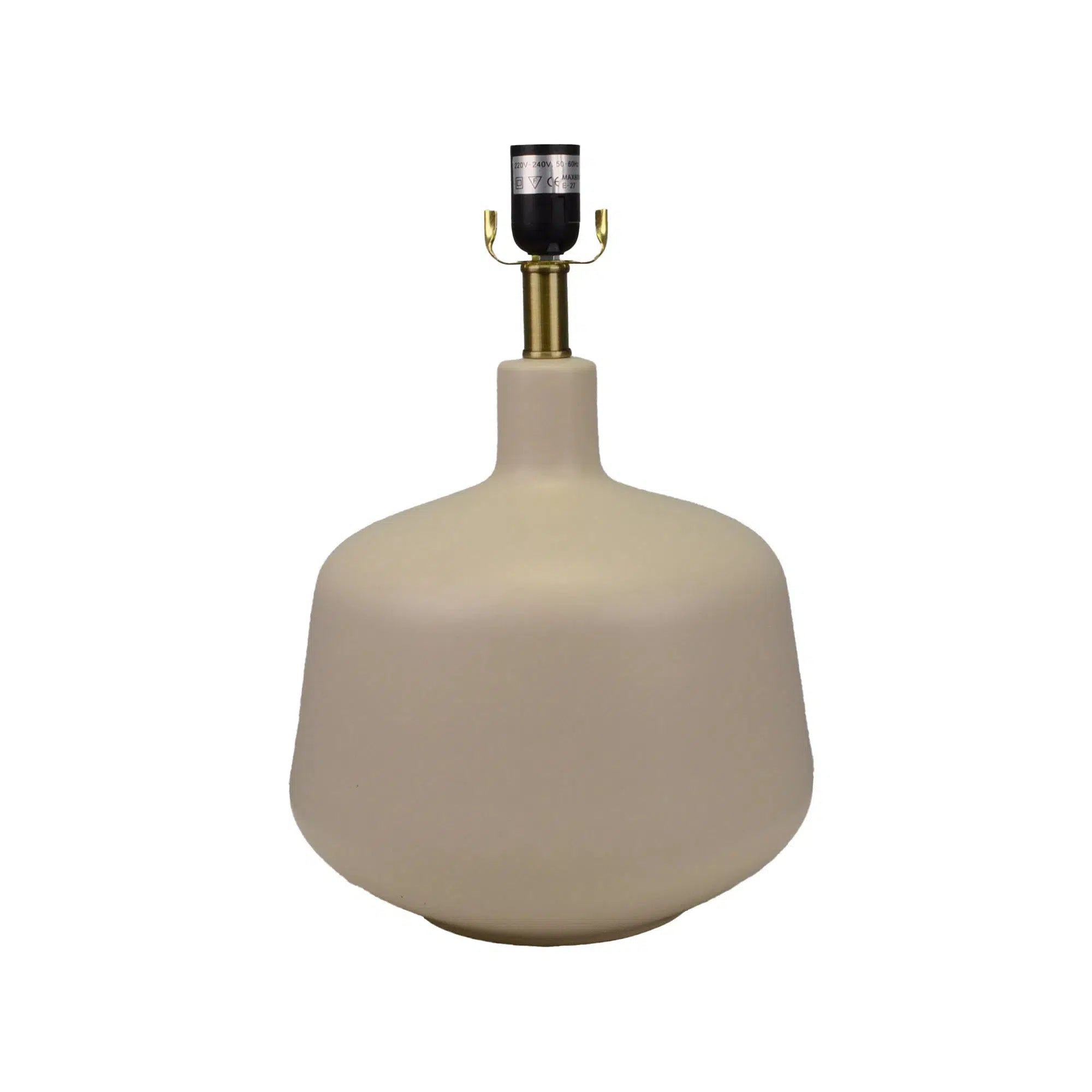 Sandshell Lamp with Oatmeal Linen Shade 1