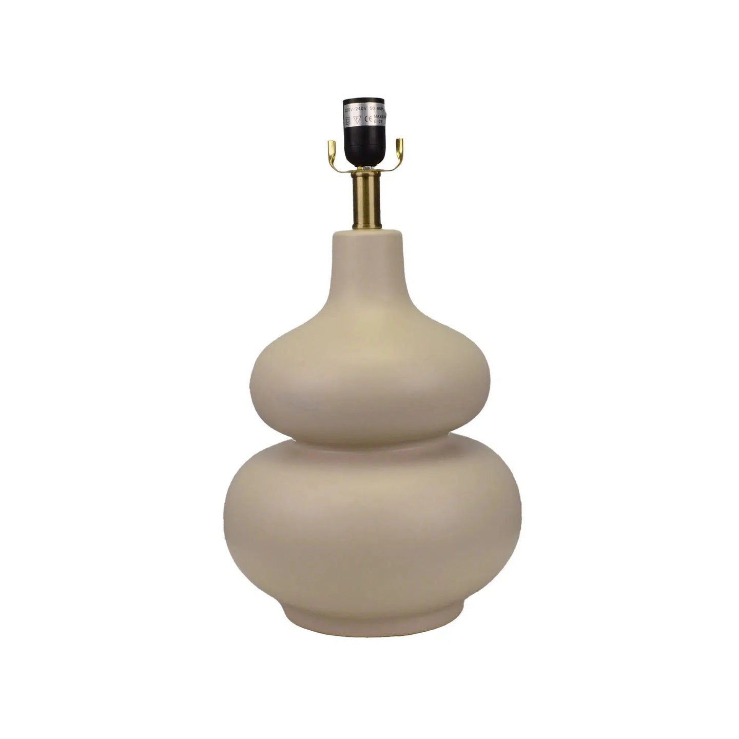 Sandshell Lamp with Oatmeal Linen Shade