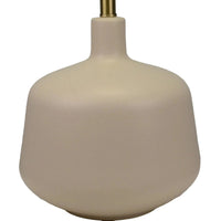 Sandshell Lamp with Oatmeal Linen Shade