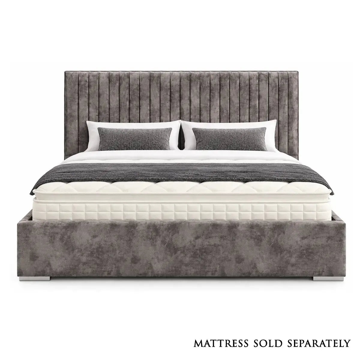 Sapphire King Size Ottoman Bed in Oakland Grey