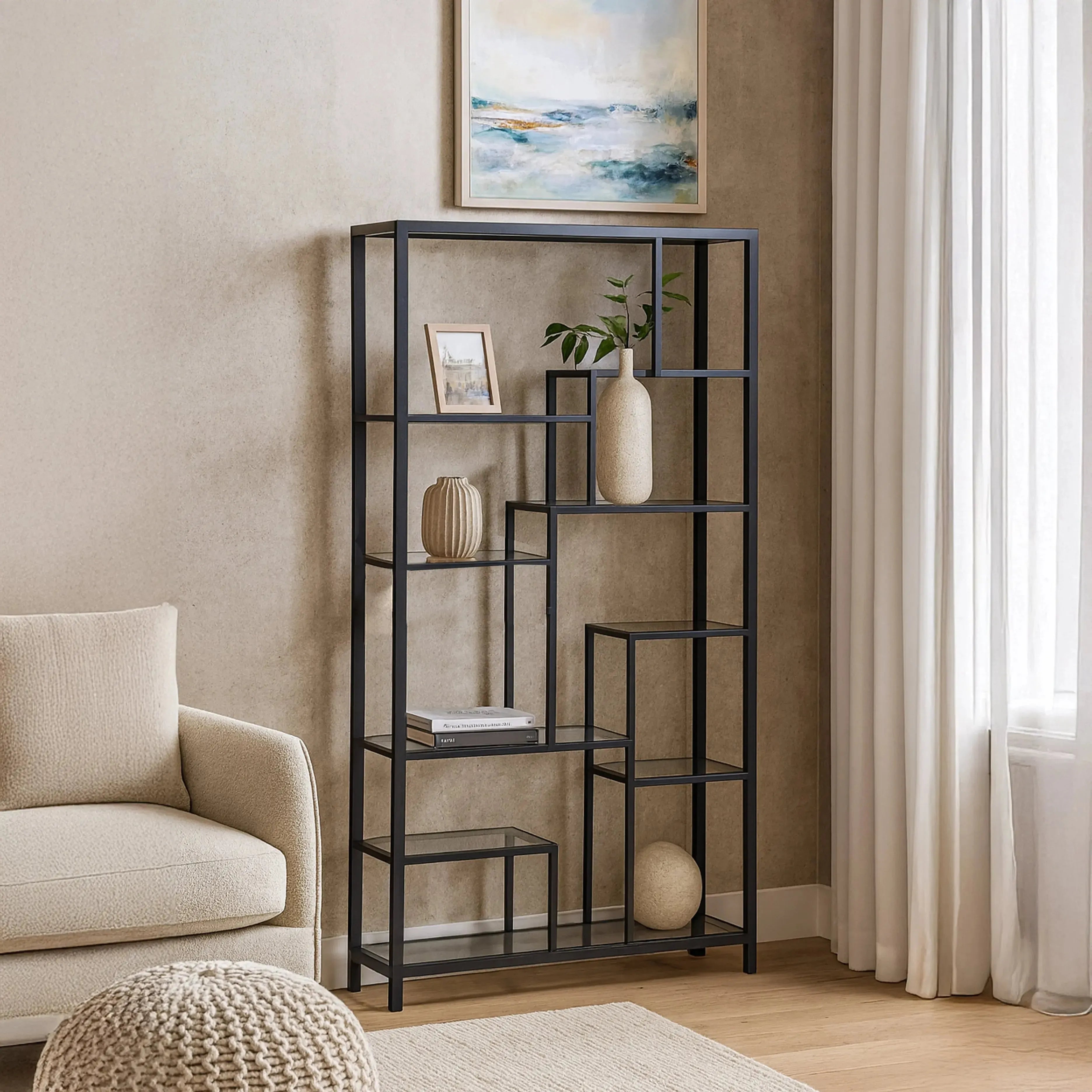 Saskia - Shelf Unit- Black
