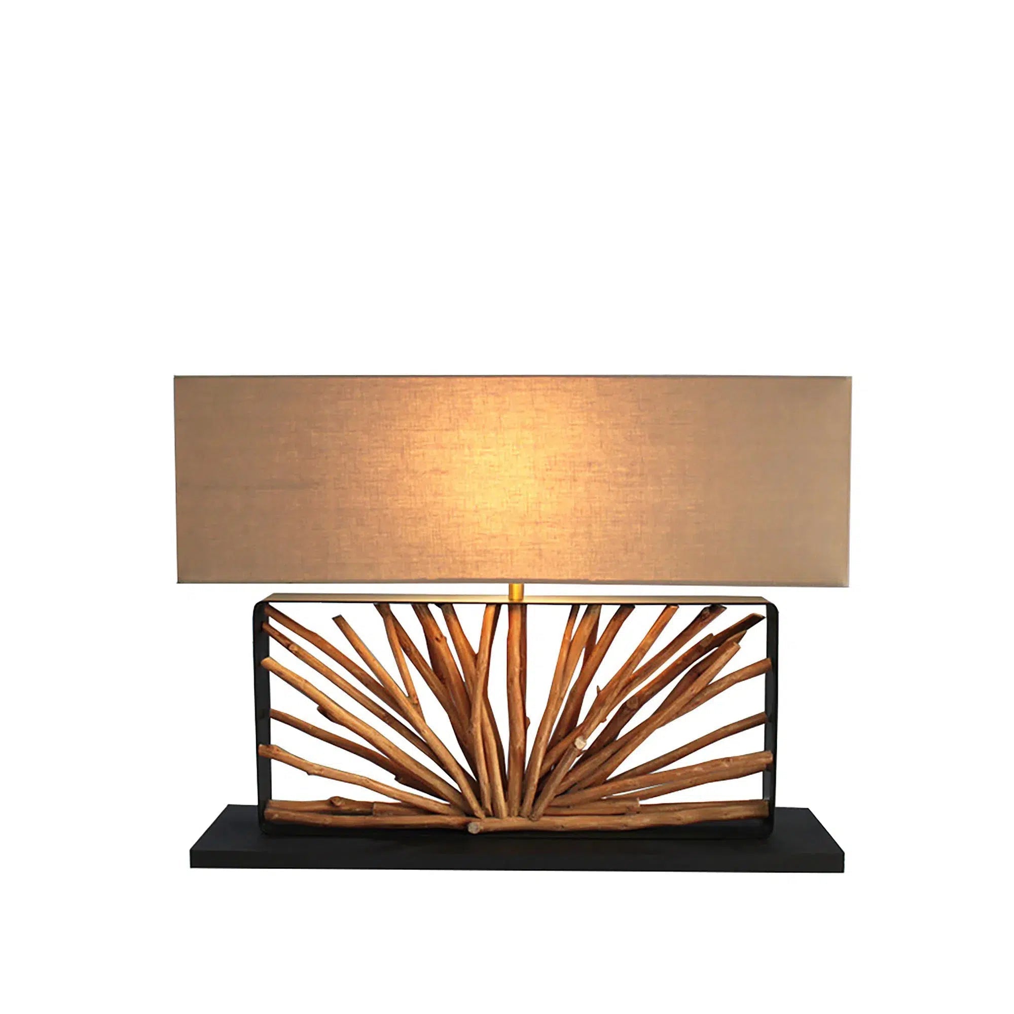 Sea Fan Table Lamp with Rectangular Lamp Shade