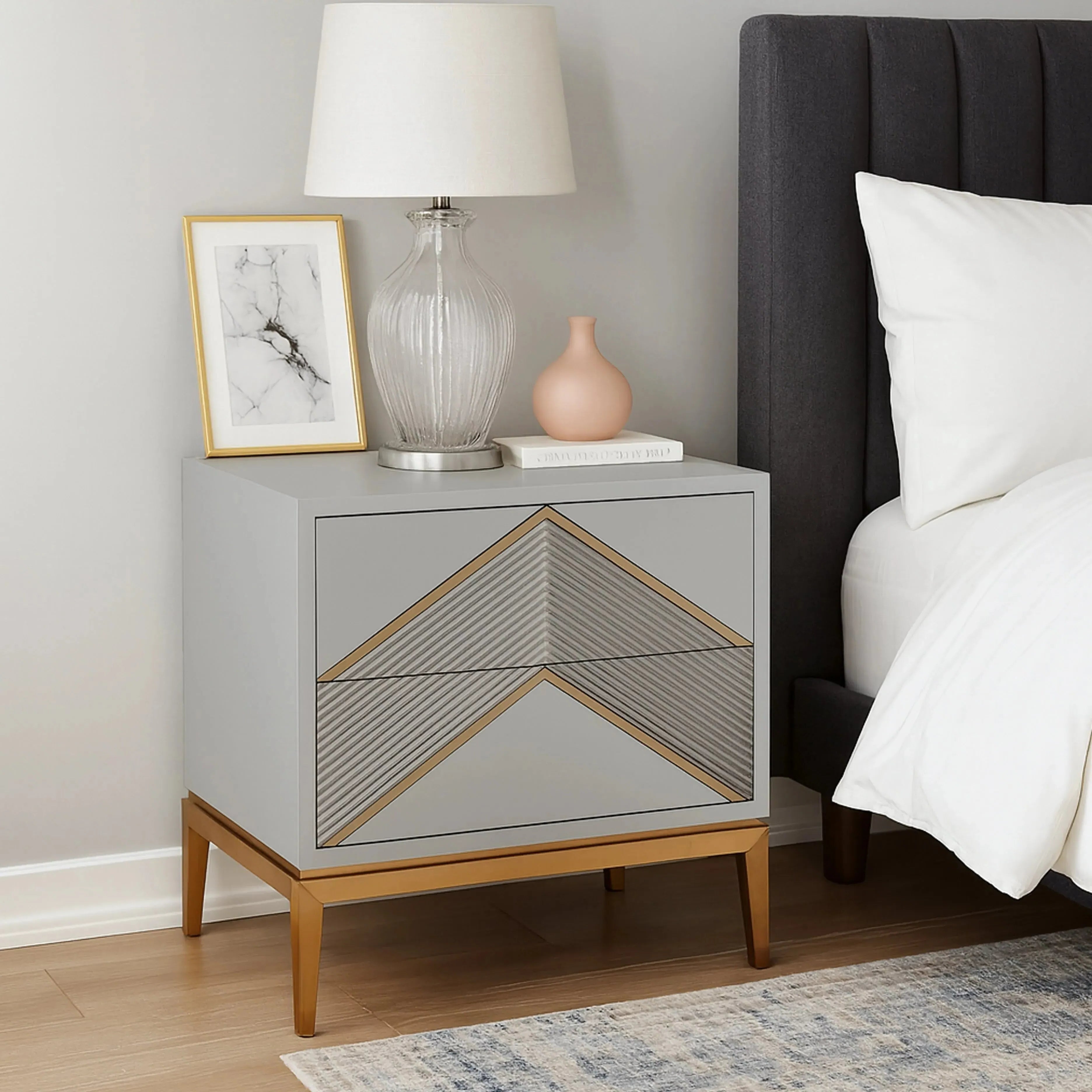 Seraphina - 2 Drawer Bedside