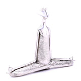 Silver Meditation Frog Ornament