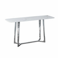 Silver and Marble Console Table