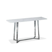 Silver and Marble Console Table