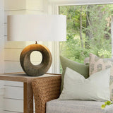 Similan Table Lamp With Oval Lamp Shade