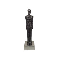 Small Standing Man Sculpture - Grey