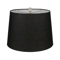 Smoke Lamp with Black Linen Shade