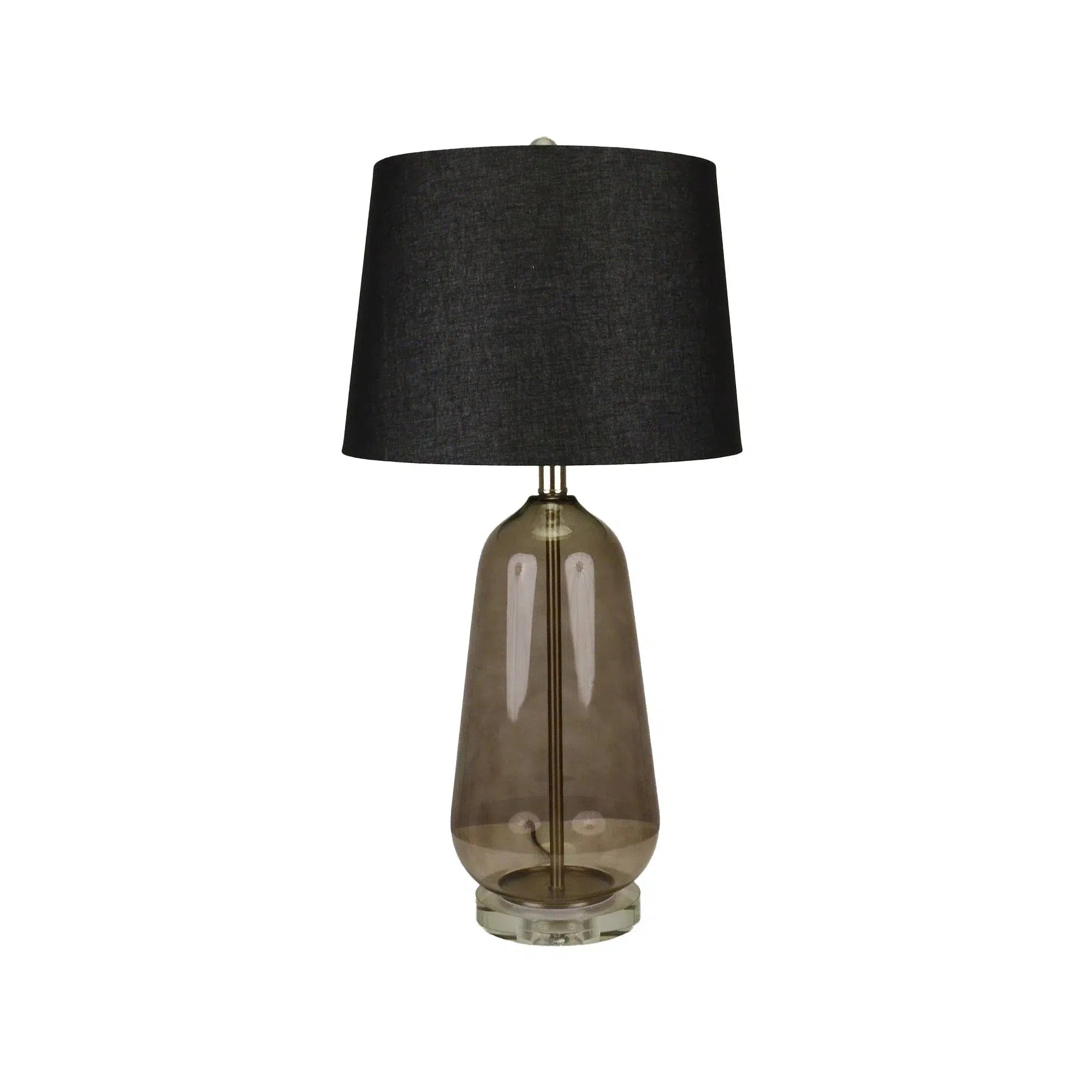 Smoke Lamp with Black Linen Shade