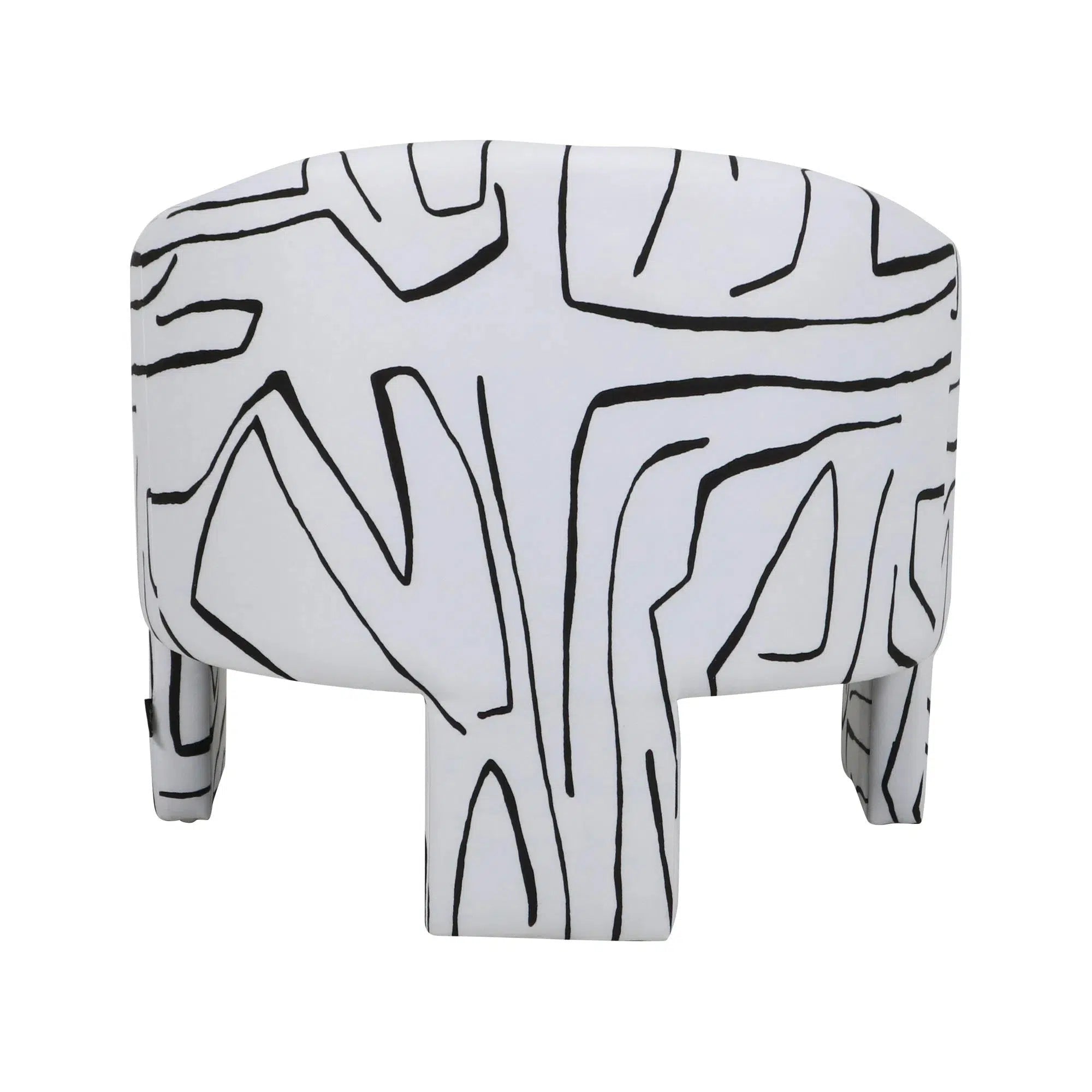 Sophia - Black and White Accent Chair