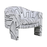 Sophia - Black and White Accent Chair