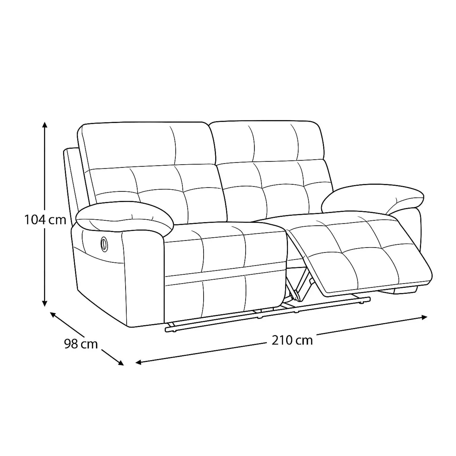 Sorrento - 3 Seater Power Recliner