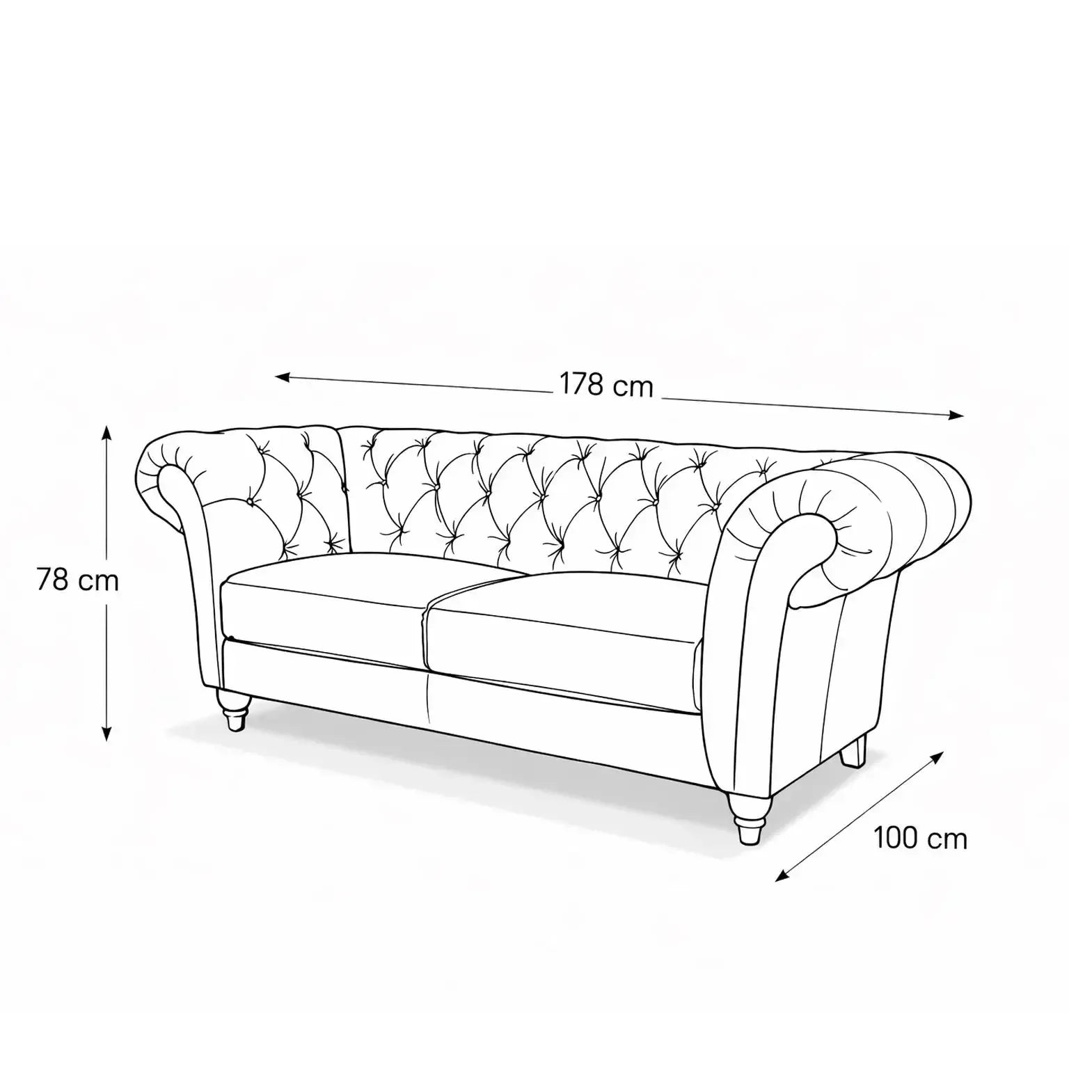 Stratford 2 seater Leather Sofa