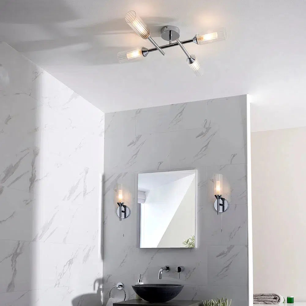 Sunburst - 4 Light Semi Flush