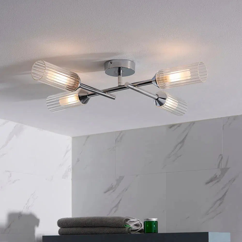 Sunburst - 4 Light Semi Flush