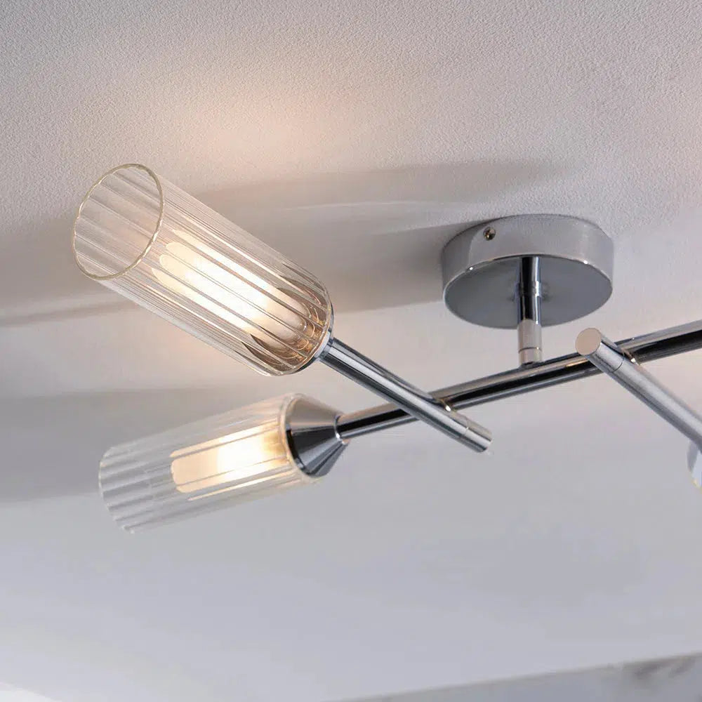 Sunburst - 4 Light Semi Flush