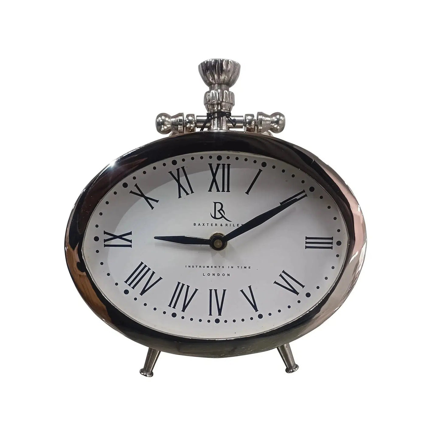 Table Clock - Glossy Nickel