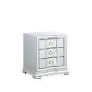 Talia - 3 Drawer Bedside (Silver)