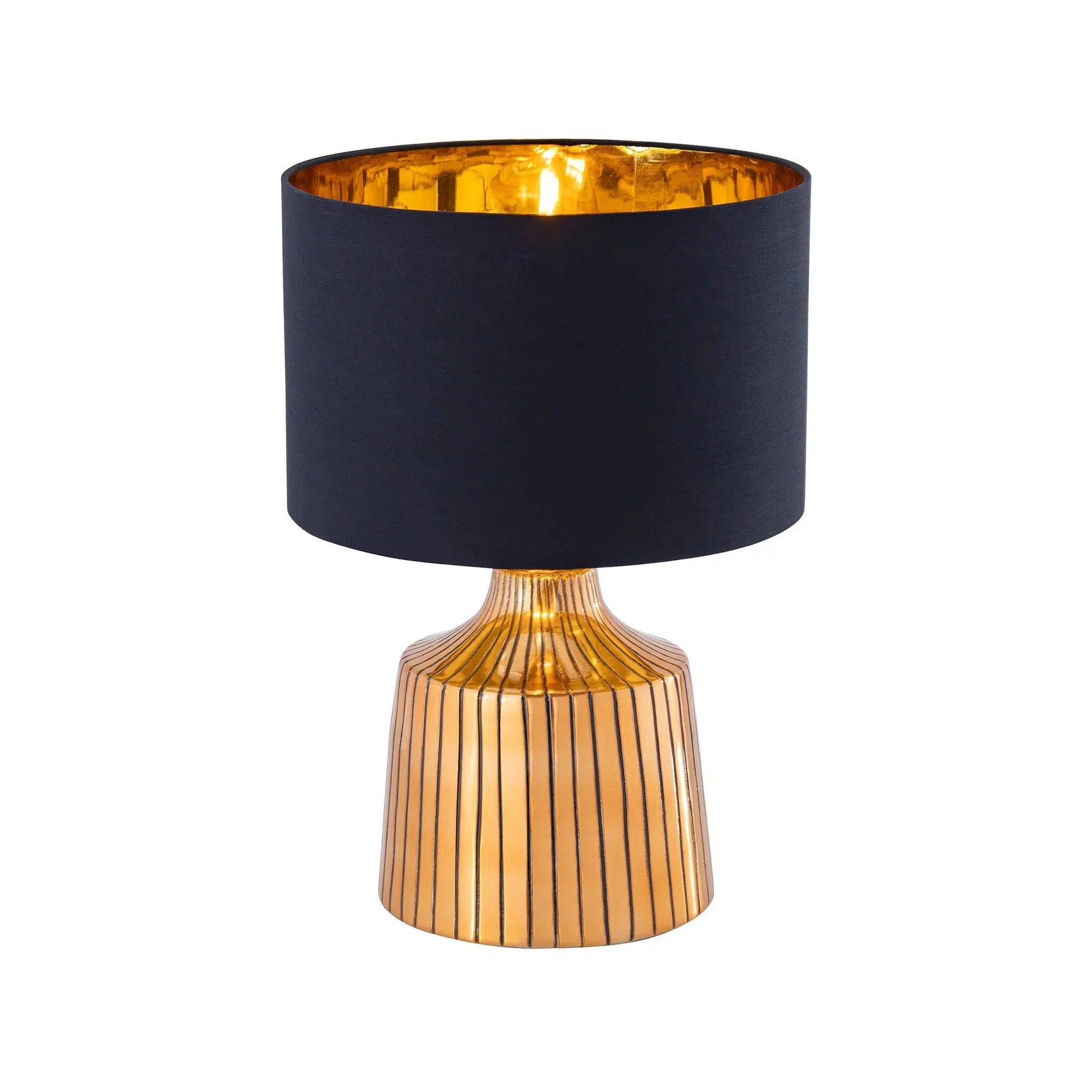 Textured Antique Gold Table Lamp