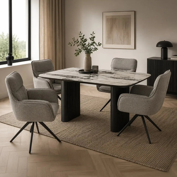 Thea Dining Table and 4 Chairs