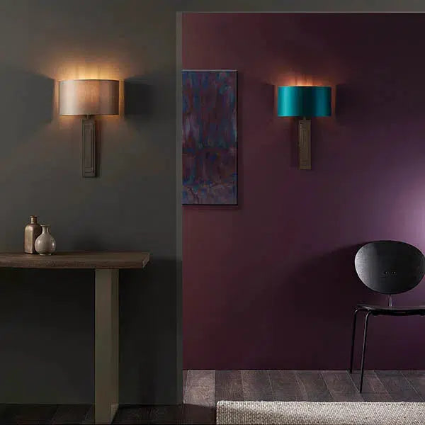 Violeta - Flat Panel Wall Light With Mink Shade