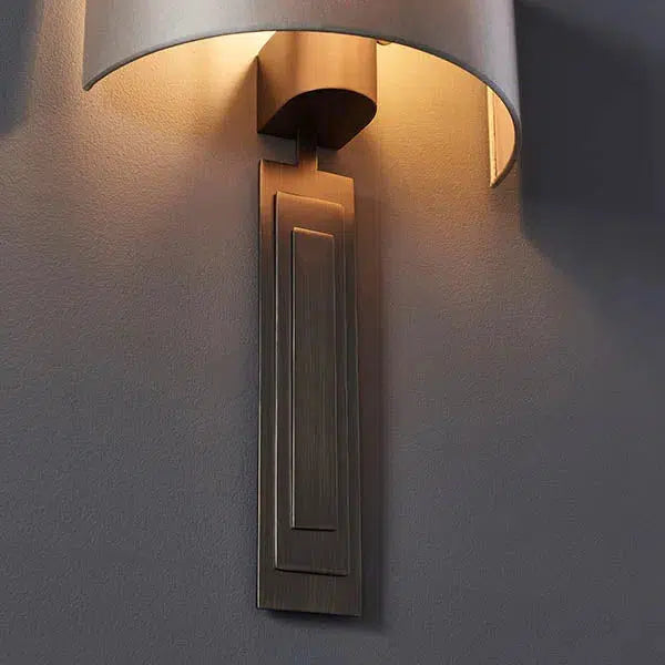 Violeta - Flat Panel Wall Light With Mink Shade