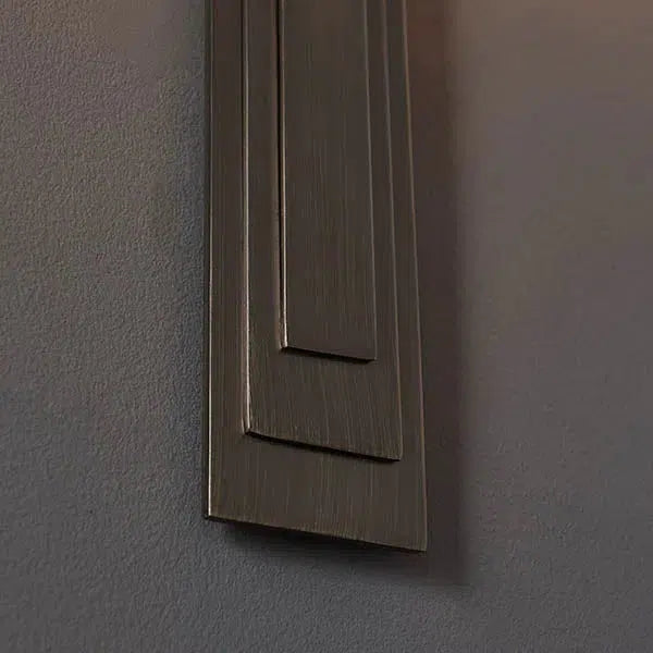 Violeta - Flat Panel Wall Light With Mink Shade
