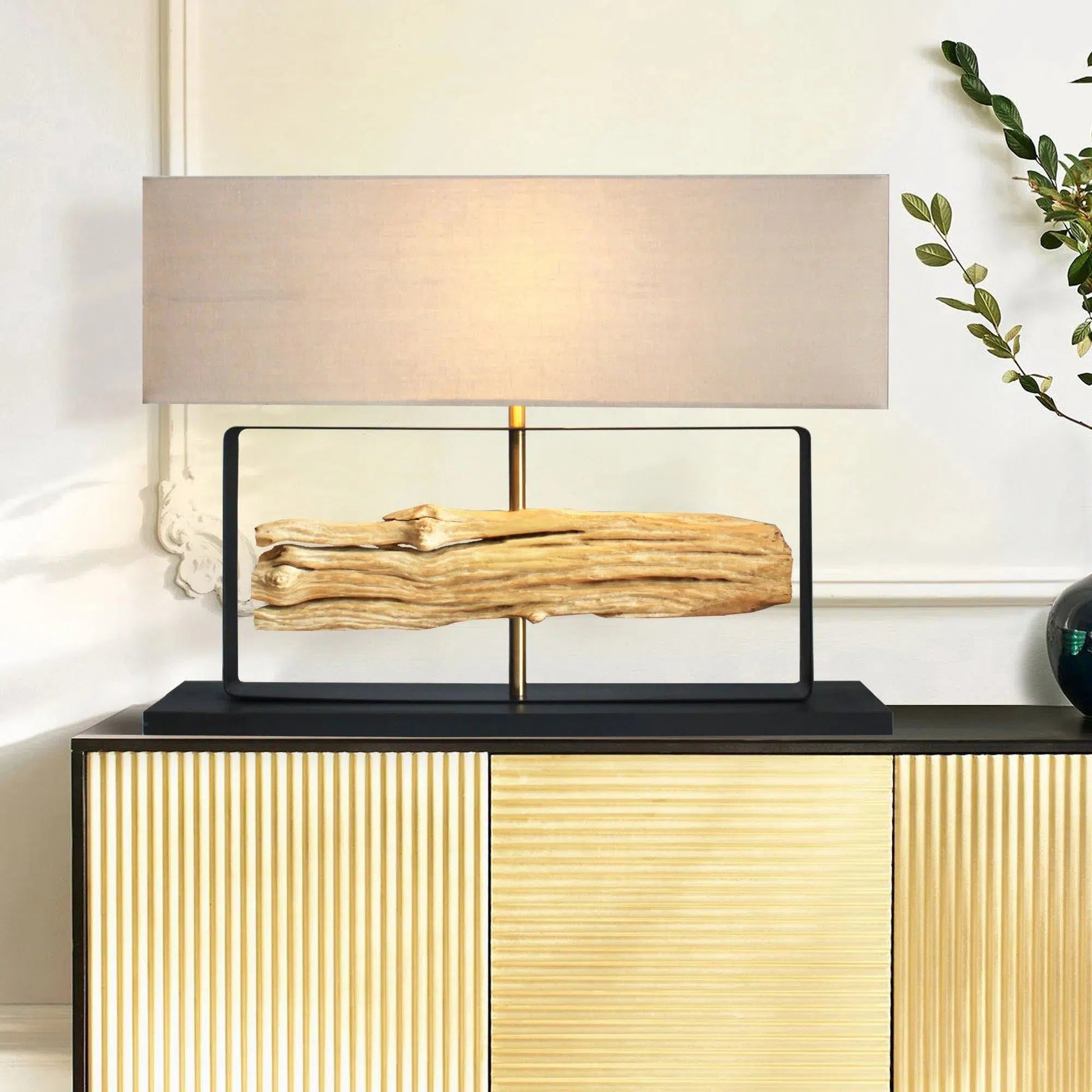Wana Table Lamp with Rectangular Lamp Shade