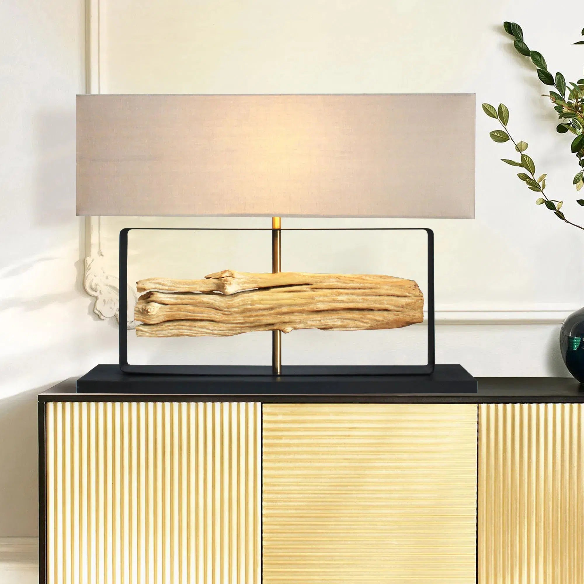 Wana Table Lamp with Rectangular Lamp Shade