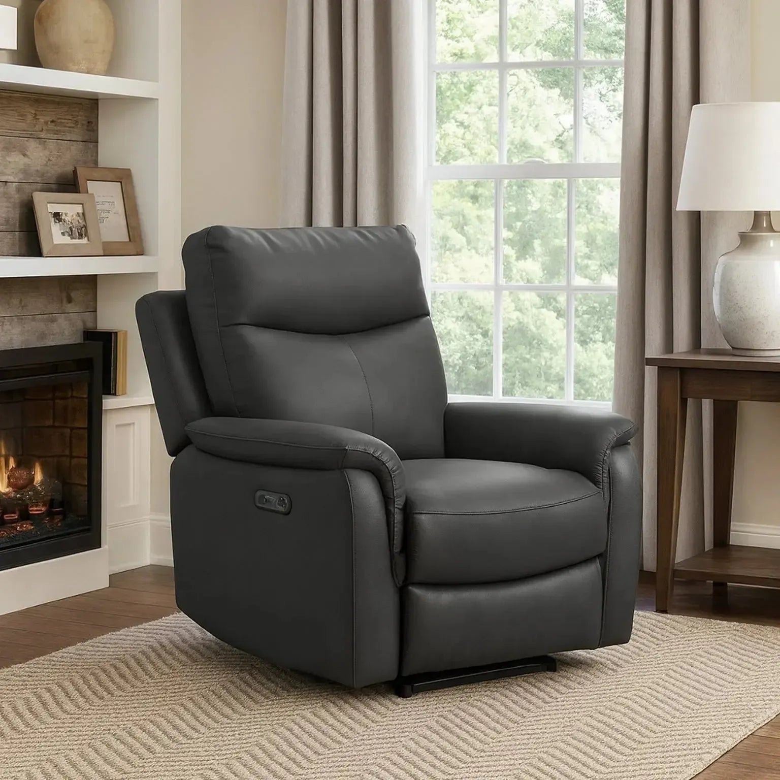 Waverley - 1 Seater Power Recliner - Dark Grey