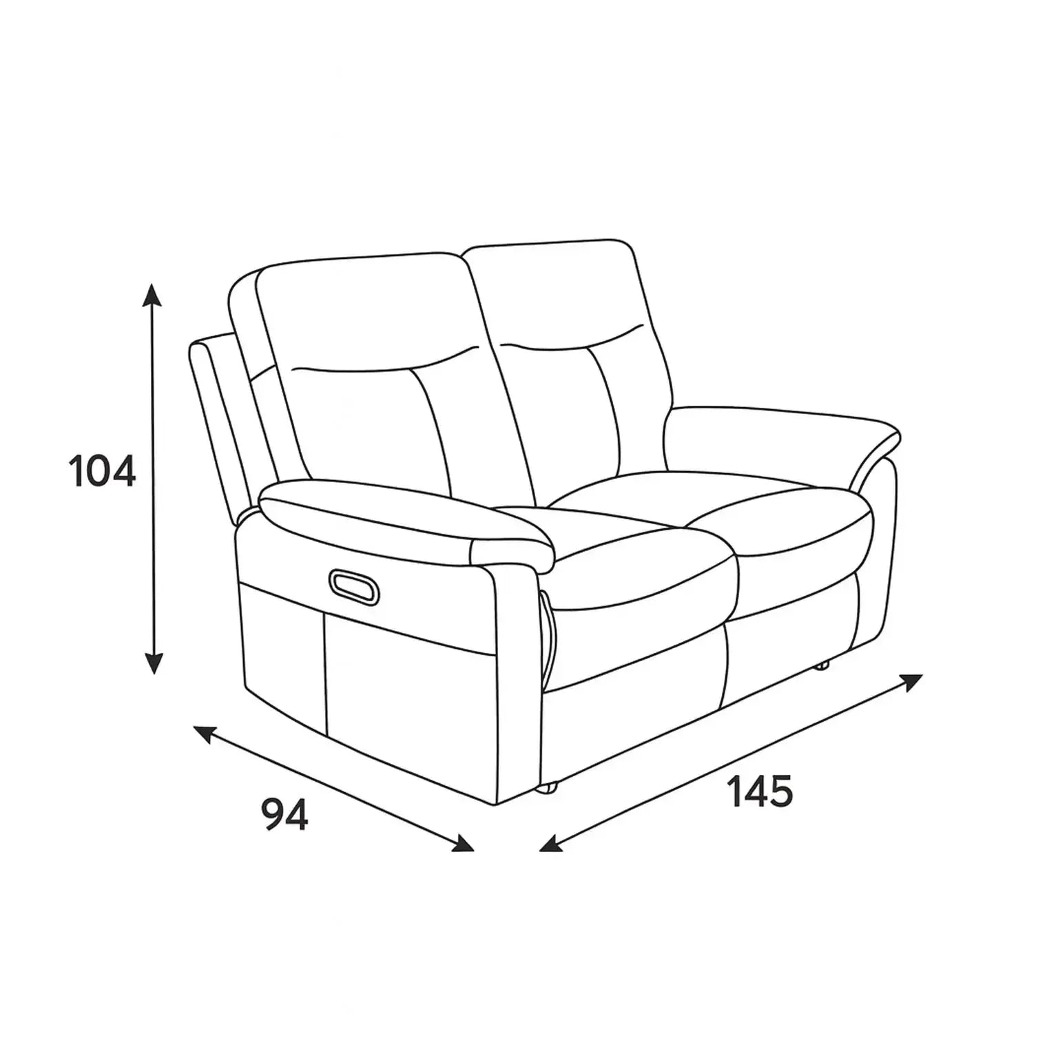 Waverley - 2 Seater Power Recliner - Grey
