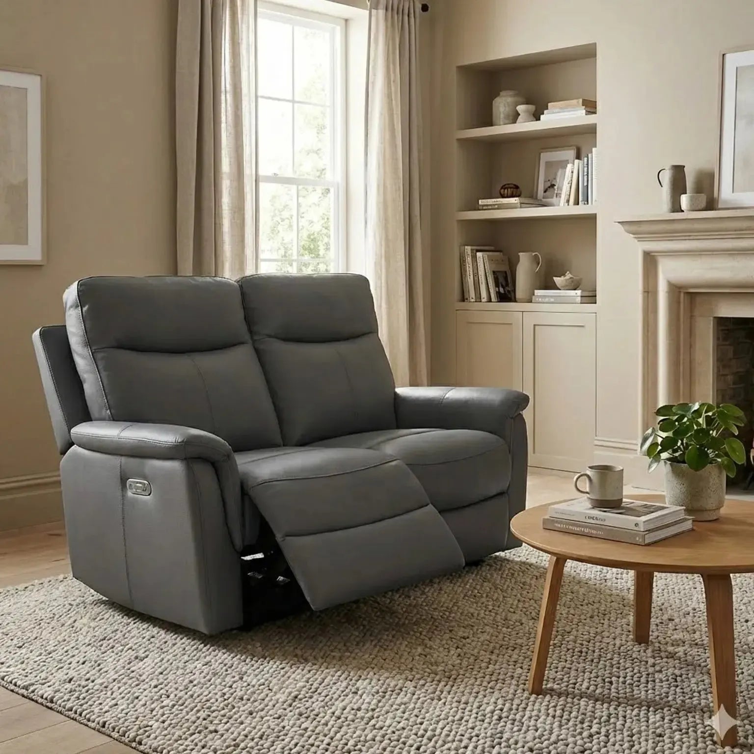 Waverly - 2 Seater Power Recliner - Dark Grey