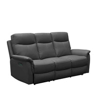 Waverly - 3 Seater Power Recliner - Dark Grey