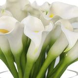 White Artificial Calla Lily Arrangement in Global Vase - Large