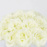 White Artificial Lisianthus Arrangement in Global Vase - Large