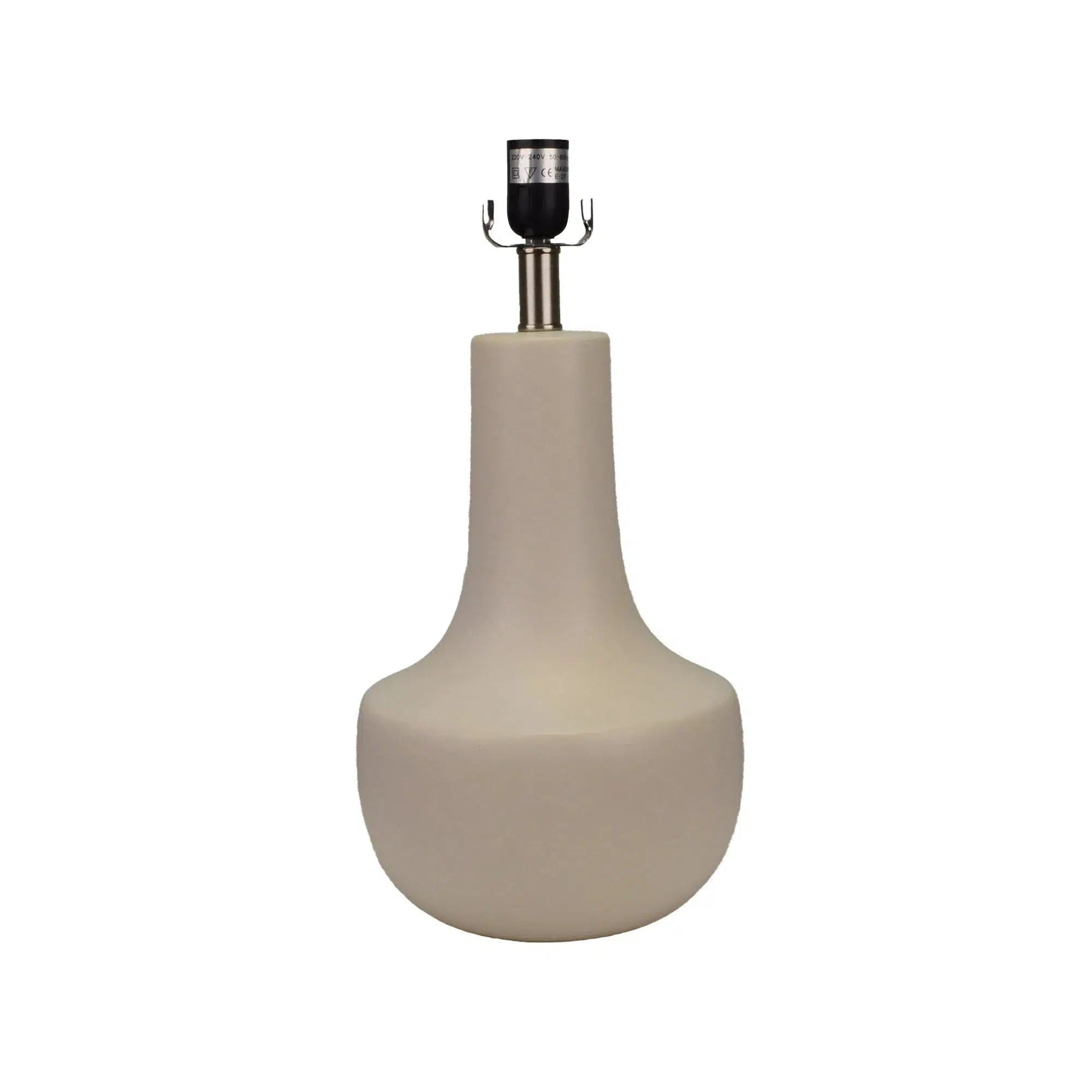 White Ceramic Lamp with White Linen Shade 3