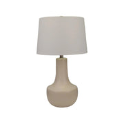 White Ceramic Lamp with White Linen Shade 3