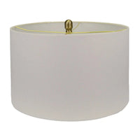 White Ceramic Lamp with White Linen Shade