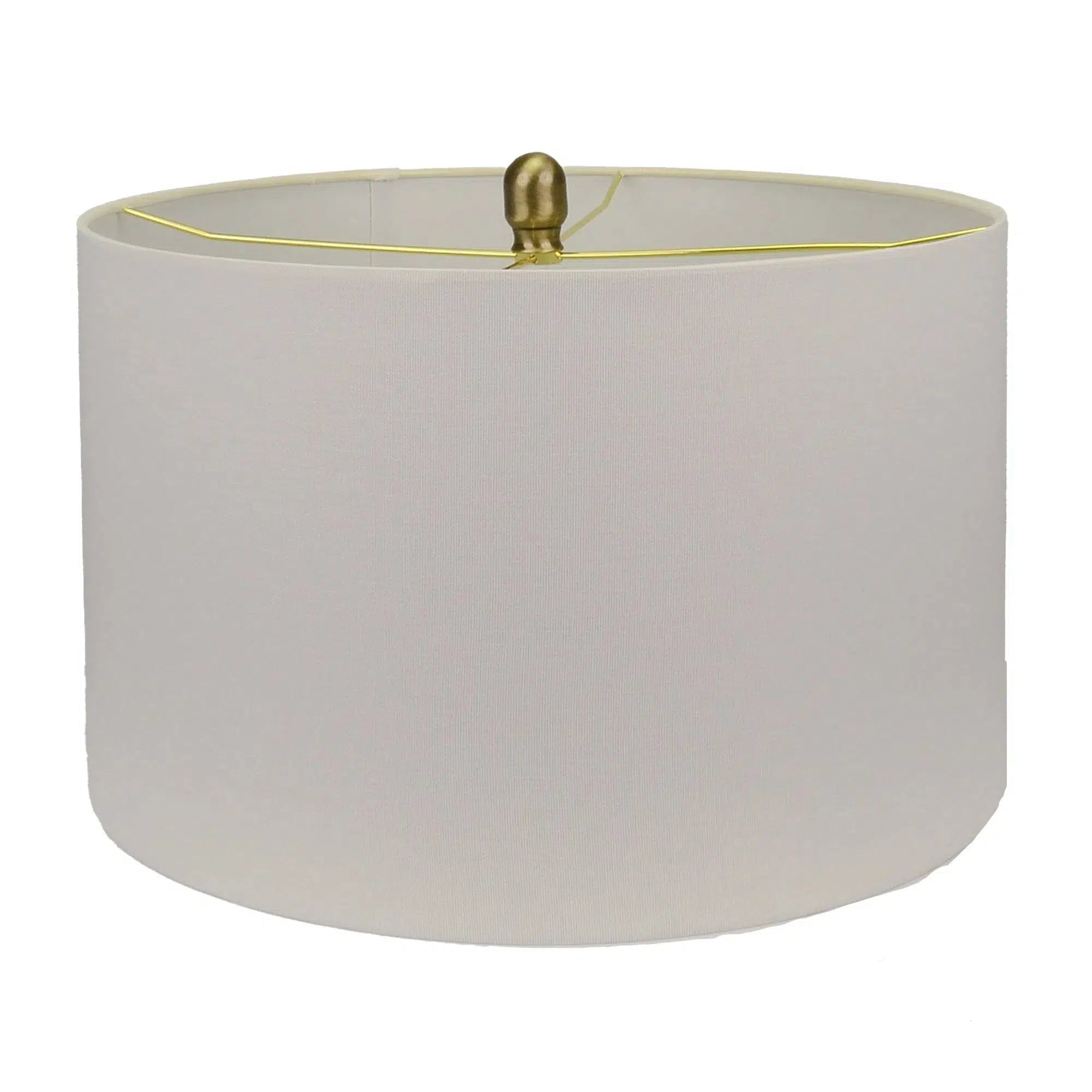 White Ceramic Lamp with White Linen Shade