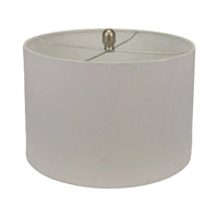 White Ceramic Lamp with White Linen Shade